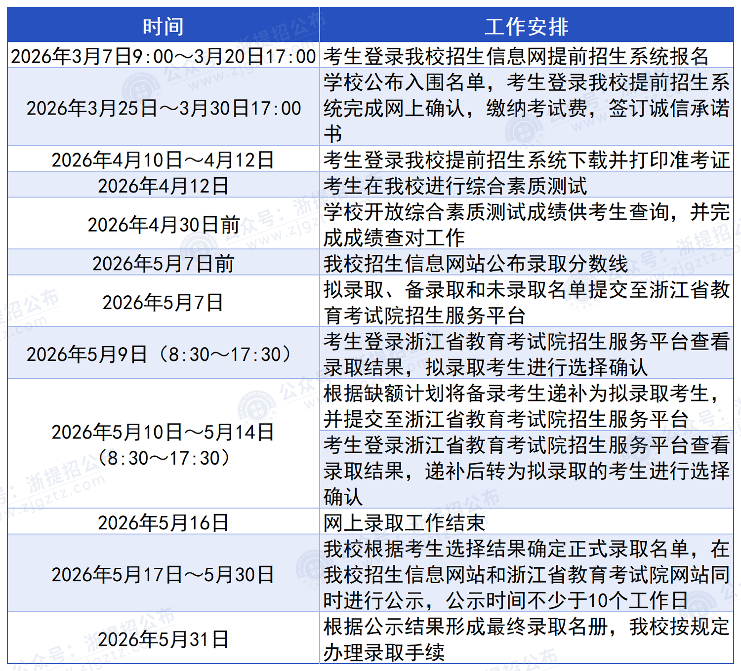 义乌工商职业技术学院_时间安排